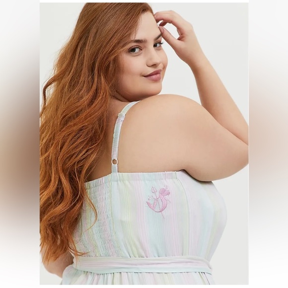 Torrid Disney Her Universe Little Mermaid Ariel Pinafore Jumpsuit Romper Size 3X - Picture 2 of 16
